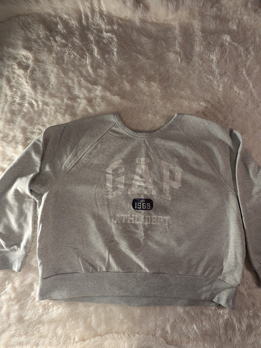 GAP Heather Gray Logo Crewneck Sweatshirt